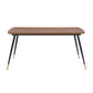 Messina Modern Walnut and Metal Dining Room Table By Armen Living | Dining Tables | Modishstore - 3