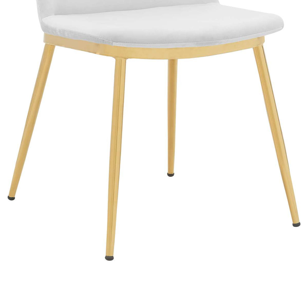 Messina Modern Blue Velvet and Gold Metal Leg Dining Room Chairs - Set of 2 By Armen Living | Dining Chairs | Modishstore - 20
