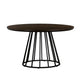 Motion Oak and Metal Round Dining Table By Armen Living | Dining Tables | Modishstore - 2