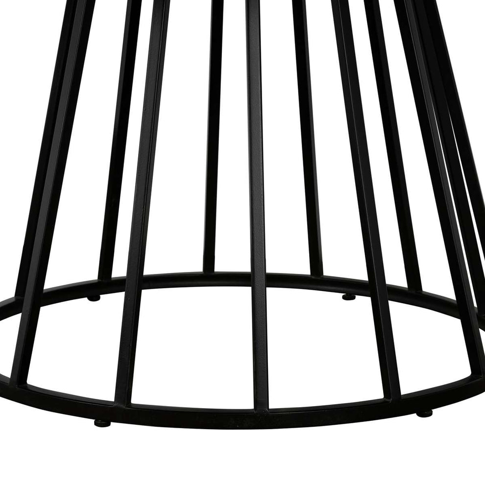 Motion Oak and Metal Round Dining Table By Armen Living | Dining Tables | Modishstore - 4