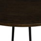 Motion Oak and Metal Round Dining Table By Armen Living | Dining Tables | Modishstore - 6