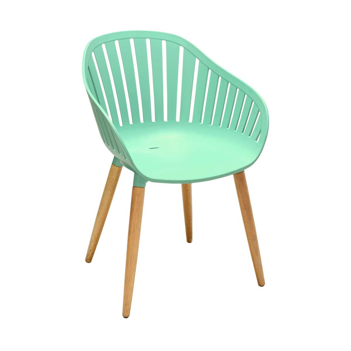 Nassau Outdoor Mint Green Dining Chair with Eucalyptus Wood Legs - Set of 2 By Armen Living | Outdoor Chairs |  Modishstore  - 3