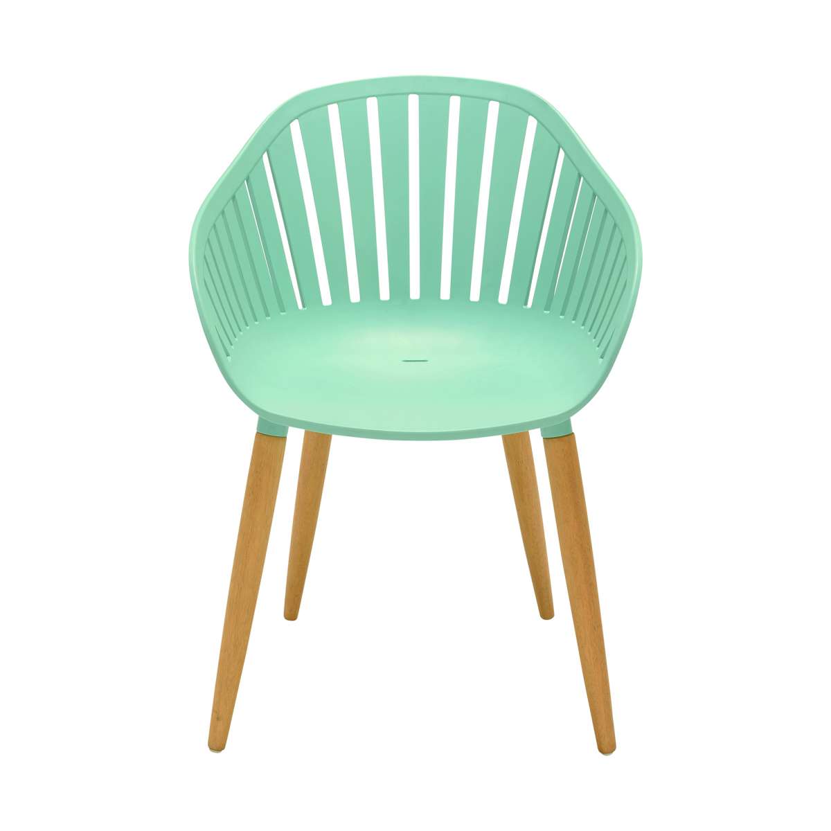 Nassau Outdoor Mint Green Dining Chair with Eucalyptus Wood Legs - Set of 2 By Armen Living | Outdoor Chairs |  Modishstore  - 4