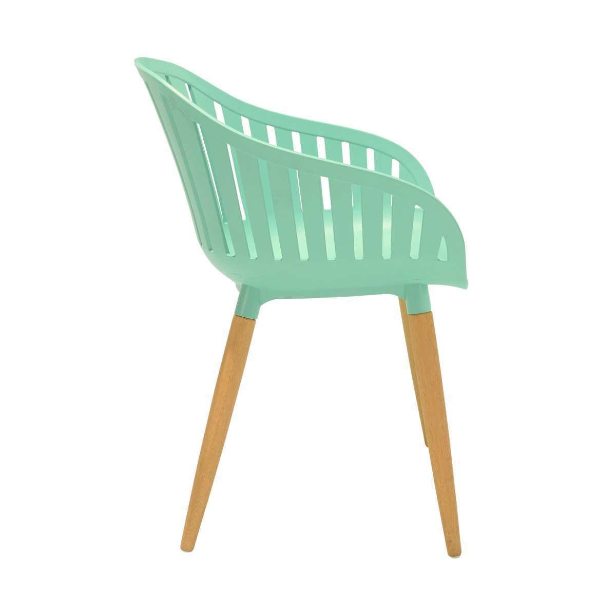 Nassau Outdoor Mint Green Dining Chair with Eucalyptus Wood Legs - Set of 2 By Armen Living | Outdoor Chairs |  Modishstore  - 5