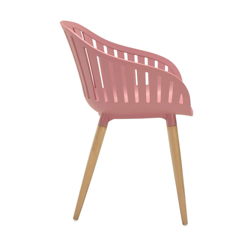 Nassau Outdoor Arm Dining Chairs in Honey Yellow Finish with Wood legs- Set of 2 By Armen Living | Outdoor Chairs |  Modishstore  - 11