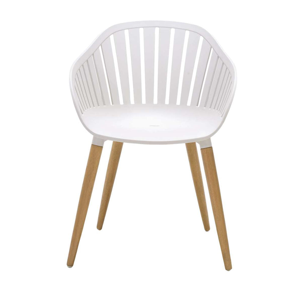 Nassau Outdoor Arm Dining Chairs in Honey Yellow Finish with Wood legs- Set of 2 By Armen Living | Outdoor Chairs |  Modishstore  - 23