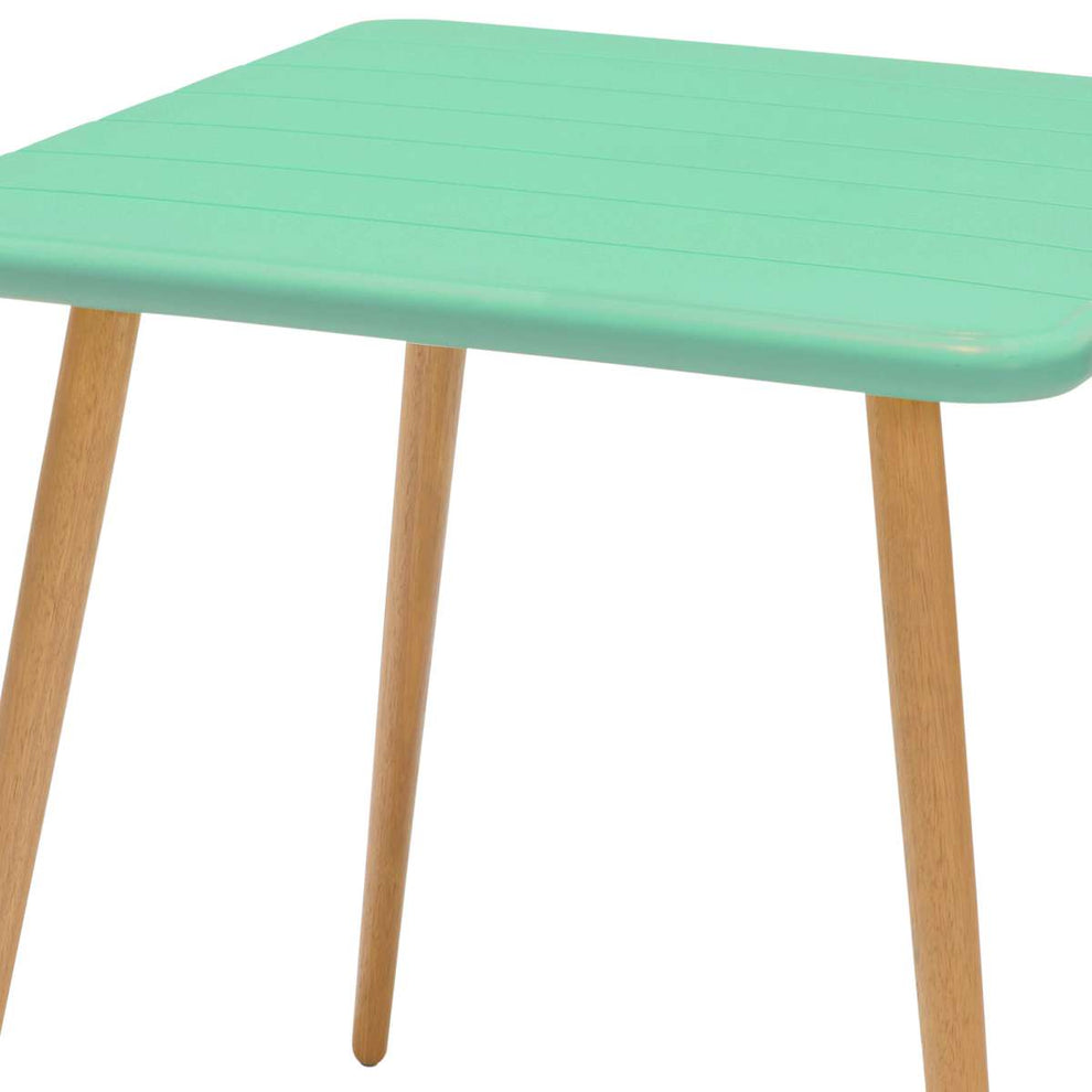Nassau Square Outdoor Green Eucalyptus Dining Table By Armen Living | Outdoor Tables |  Modishstore  - 7