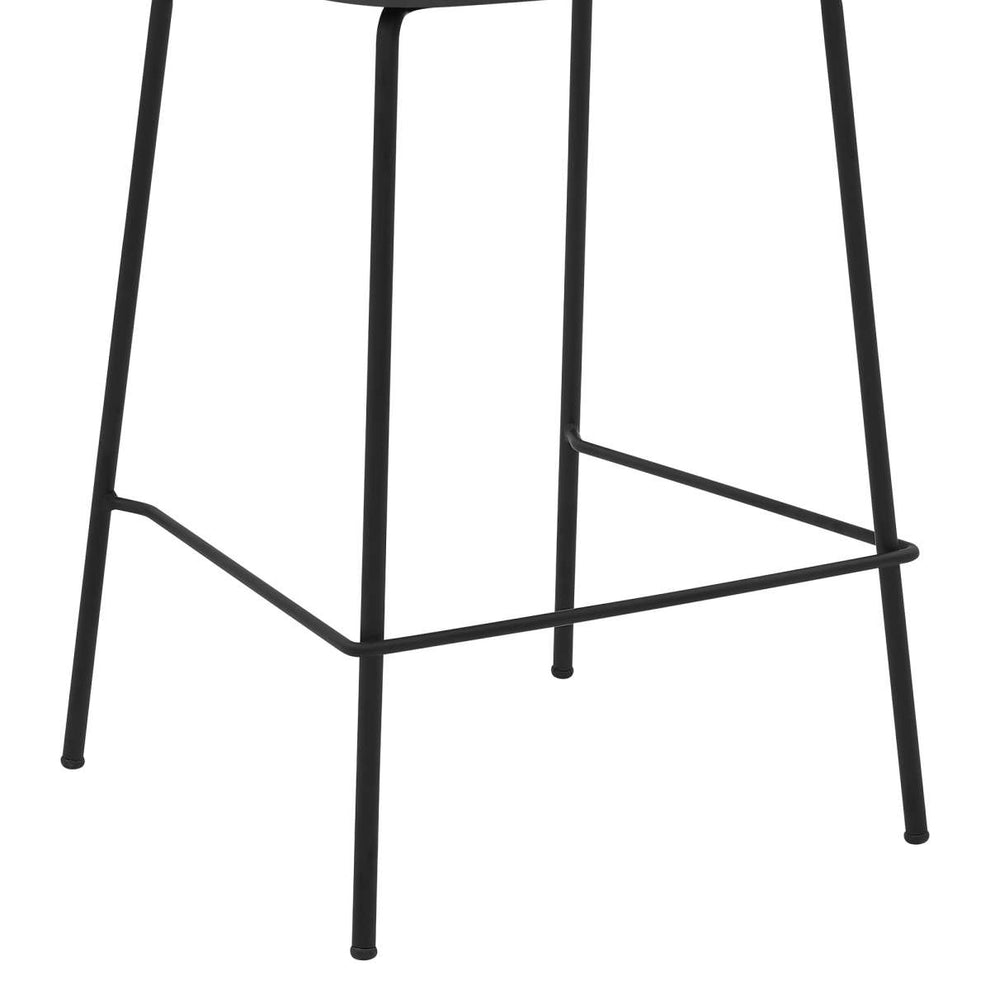 Neo 26" Gray Faux Leather and Metal Counter Height Bar Stool By Armen Living | Bar Stools |  Modishstore  - 7