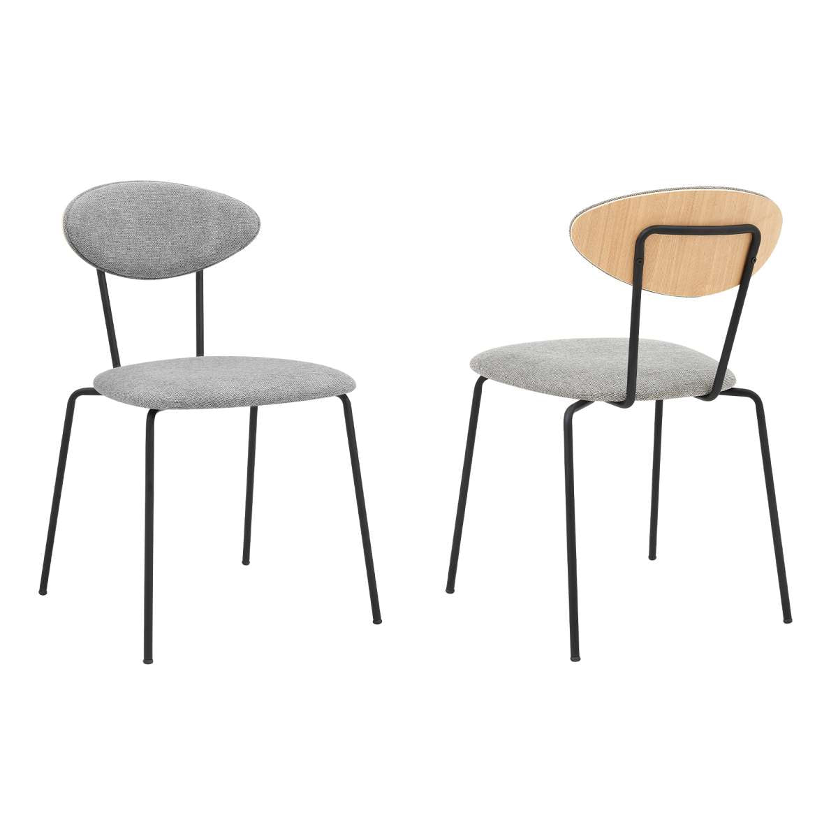 Neo Modern Gray Velvet and Gold Metal Leg Dining Room Chairs - Set of 2 By Armen Living | Dining Chairs | Modishstore - 8