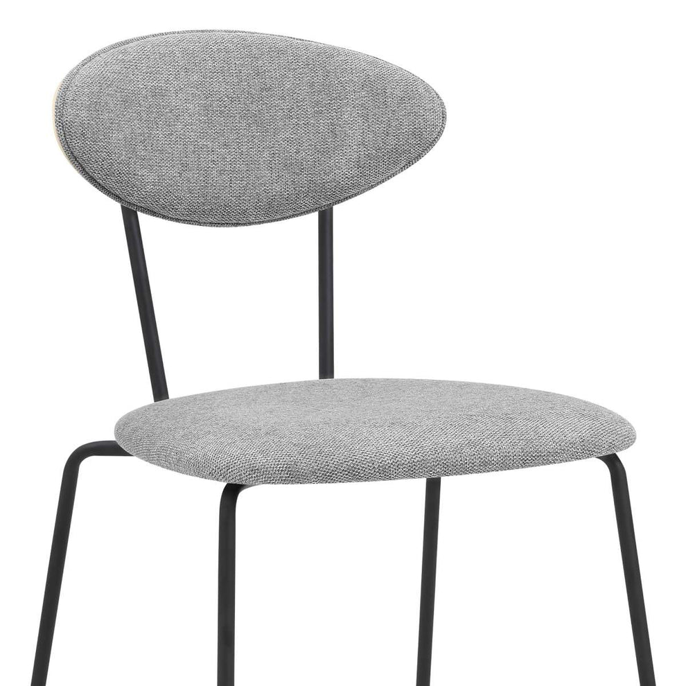 Neo Modern Gray Velvet and Gold Metal Leg Dining Room Chairs - Set of 2 By Armen Living | Dining Chairs | Modishstore - 12