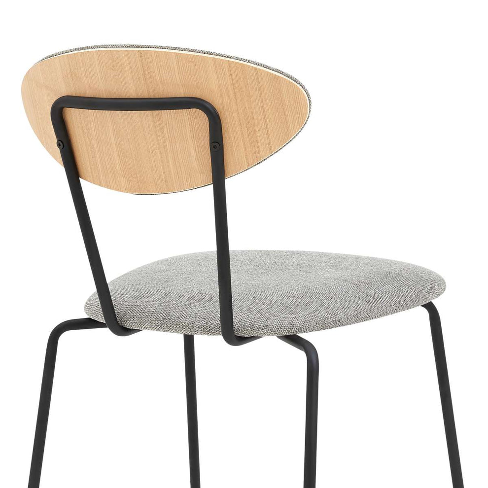 Neo Modern Gray Velvet and Gold Metal Leg Dining Room Chairs - Set of 2 By Armen Living | Dining Chairs | Modishstore - 13