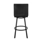 Nikole 26" Counter Height Swivel Bar Stool in Matt Black Finish with Gray Faux Leather By Armen Living | Bar Stools | Modishstore - 6