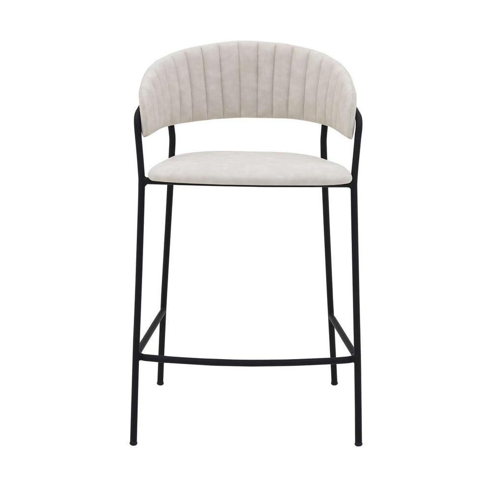 Nara 26" Blue Faux Leather and Metal Counter Height Bar Stool By Armen Living | Bar Stools |  Modishstore  - 10