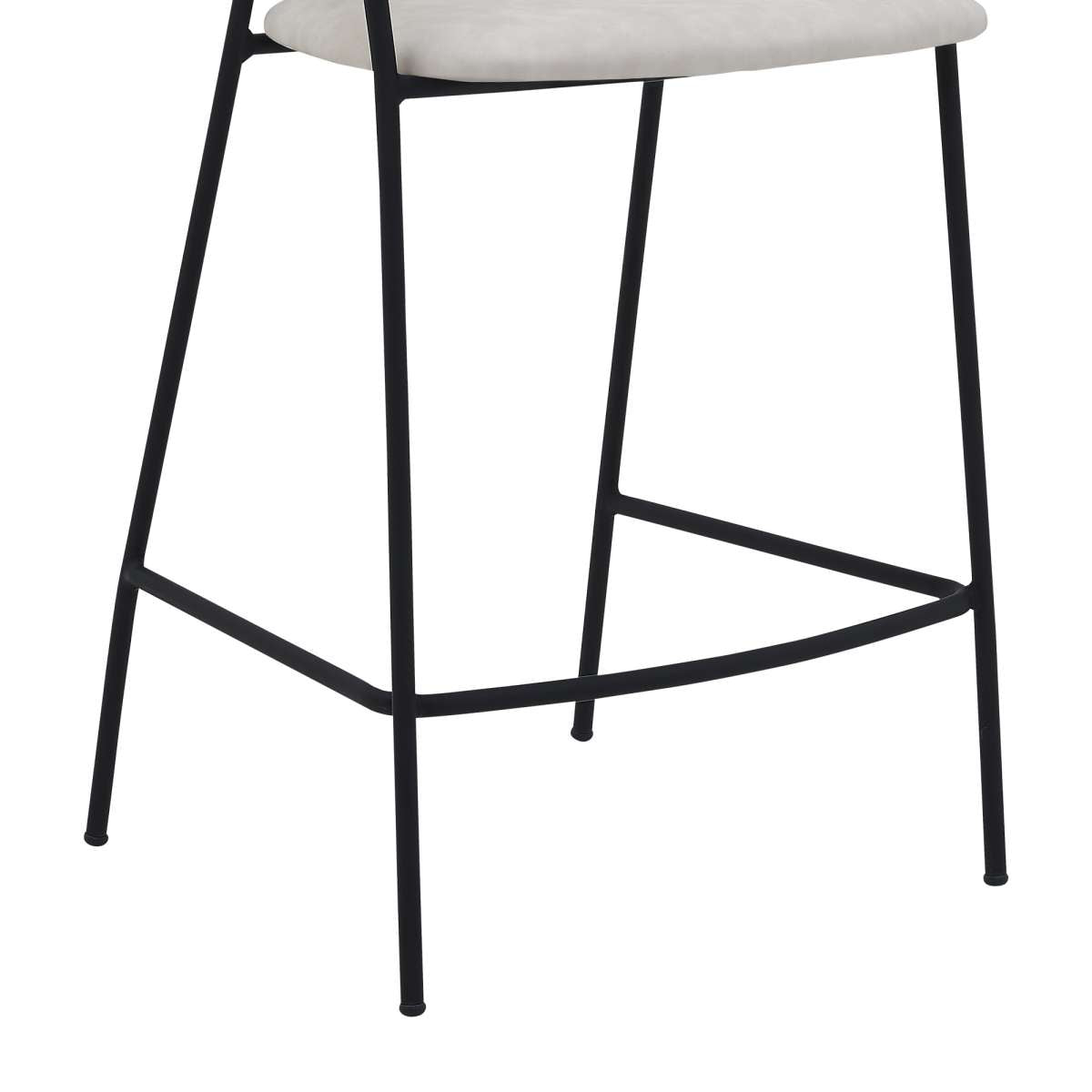 Nara 26" Blue Faux Leather and Metal Counter Height Bar Stool By Armen Living | Bar Stools |  Modishstore  - 14