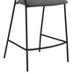 Nara 26" Gray Faux Leather and Metal Counter Height Bar Stool By Armen Living | Bar Stools |  Modishstore  - 3
