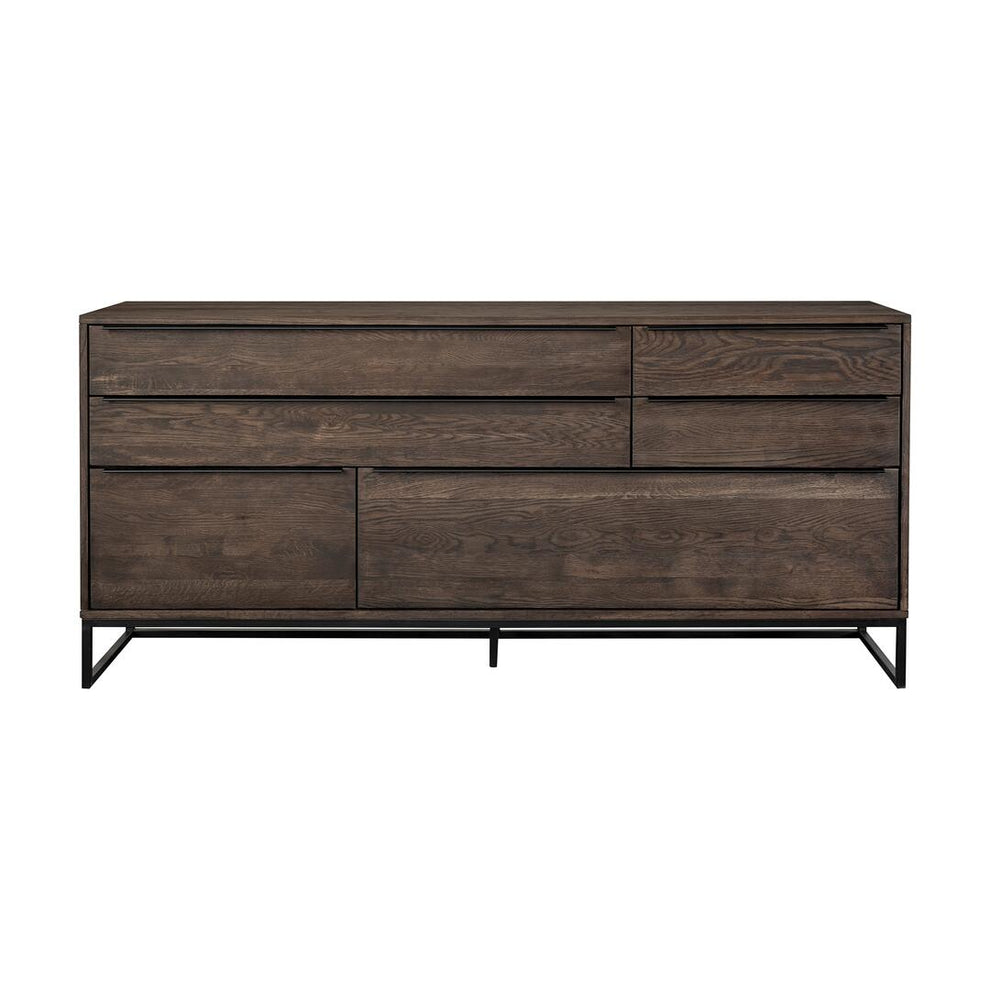 Nevada Rustic Oak Wood Sideboard In Dark Brown By Armen Living | Sideboards | Modishstore - 4