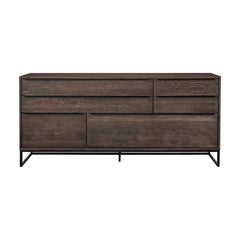 Nevada Rustic Oak Wood Sideboard In Dark Brown By Armen Living