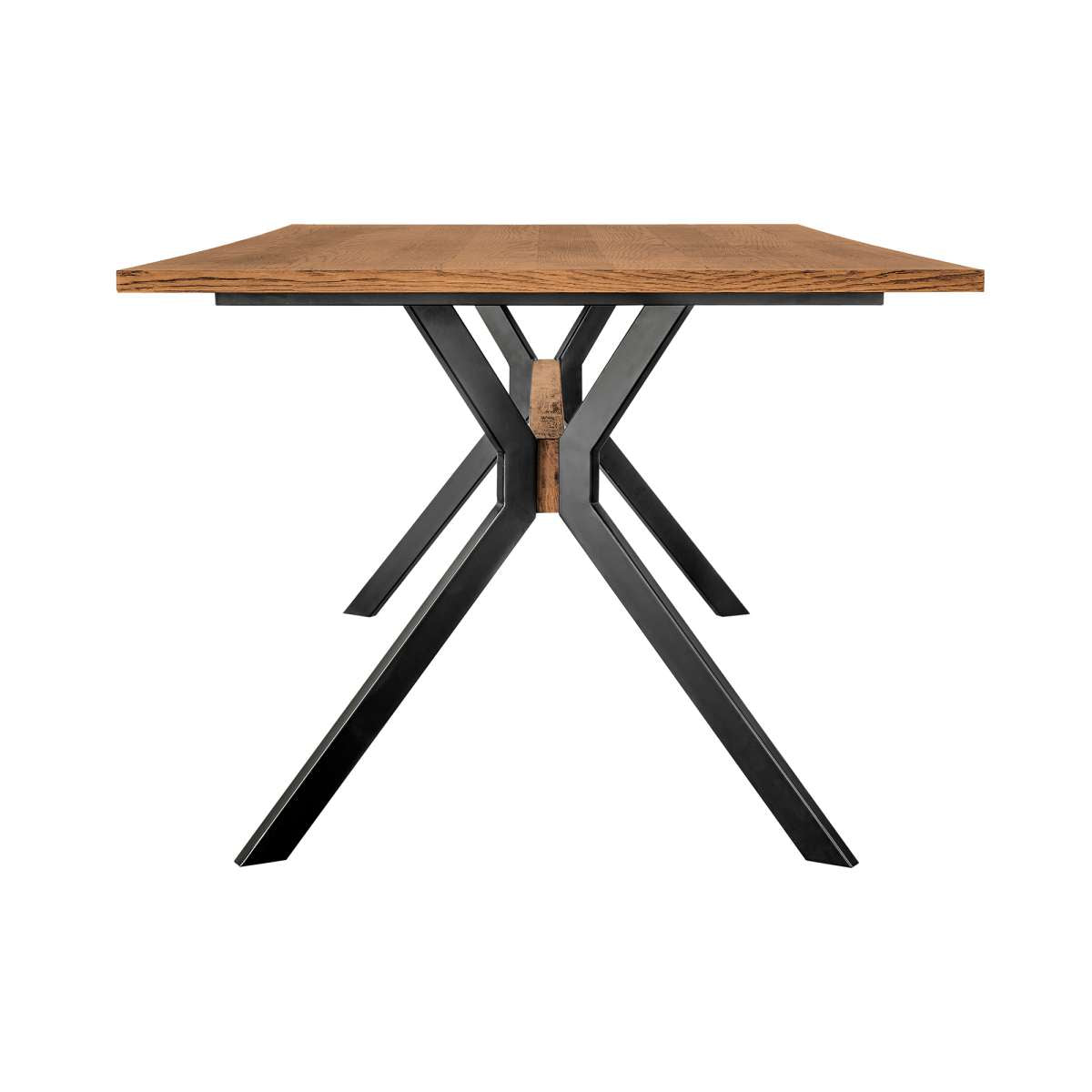 Nevada Rustic Oak Wood Trestle Base Dining Table in Balsamico By Armen Living | Dining Tables |  Modishstore  - 3