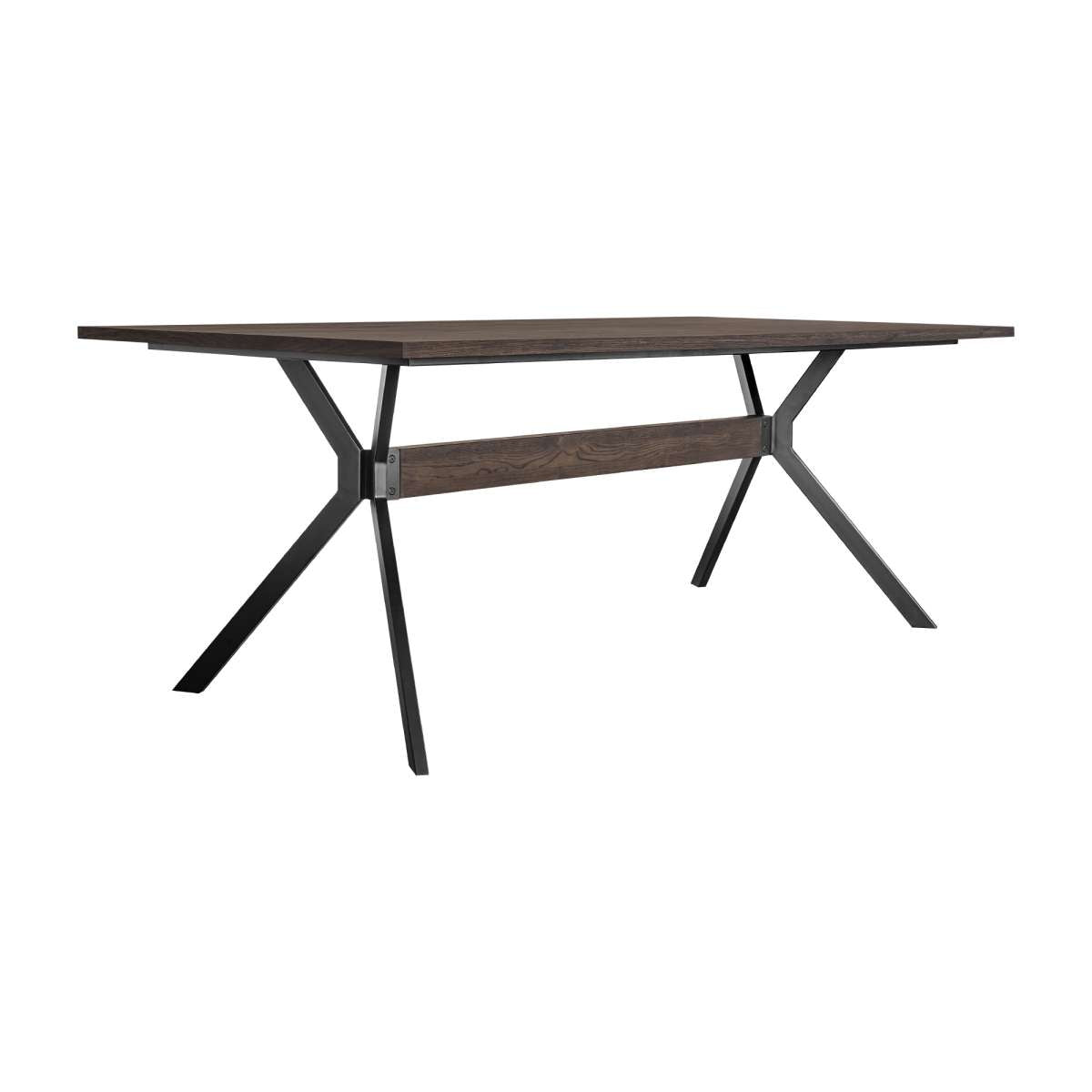 Nevada Rustic Oak Wood Trestle Base Dining Table in Balsamico By Armen Living | Dining Tables |  Modishstore  - 8