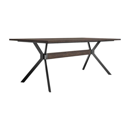 Nevada Rustic Oak Wood Trestle Base Dining Table in Balsamico By Armen Living | Dining Tables |  Modishstore  - 8