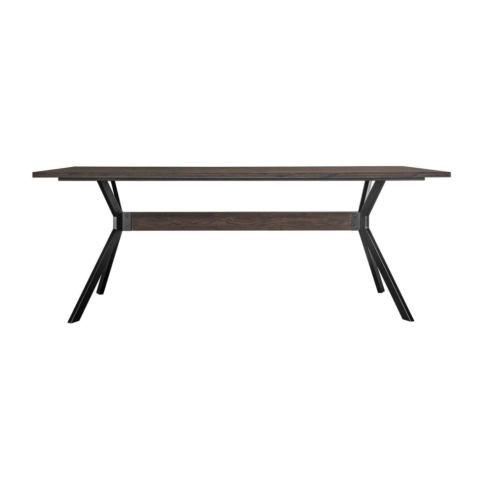 Nevada Rustic Oak Wood Trestle Base Dining Table in Balsamico By Armen Living | Dining Tables |  Modishstore  - 9