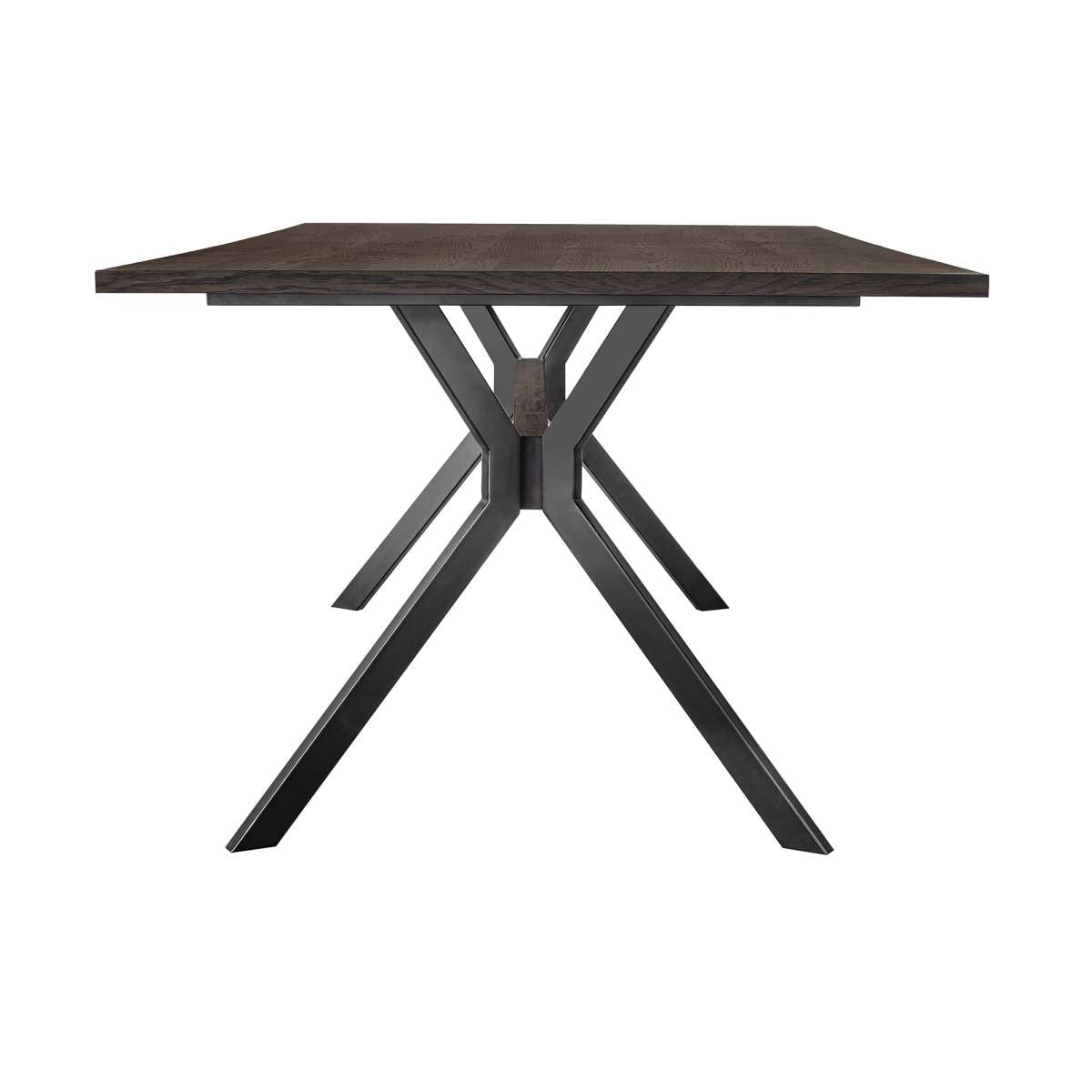 Nevada Rustic Oak Wood Trestle Base Dining Table in Balsamico By Armen Living | Dining Tables |  Modishstore  - 12