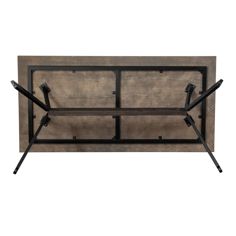 Nevada Rustic Oak Wood Trestle Base Dining Table in Balsamico By Armen Living | Dining Tables |  Modishstore  - 13