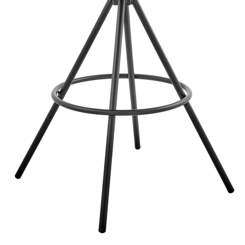 Odessa 26" Counter Height Bar Stool in Charcoal Fabric and Black Finish By Armen Living | Bar Stools | Modishstore - 7