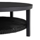 Cayman Black Aluminum Outdoor Round Conversation Table with Wicker Shelf By Armen Living | Outdoor Tables |  Modishstore  - 4