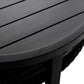 Cayman Black Aluminum Outdoor Round Conversation Table with Wicker Shelf By Armen Living | Outdoor Tables |  Modishstore  - 5