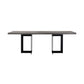 Odet Rectangular 87" Dining Table in Concrete and Black Metal By Armen Living | Dining Tables | Modishstore - 2