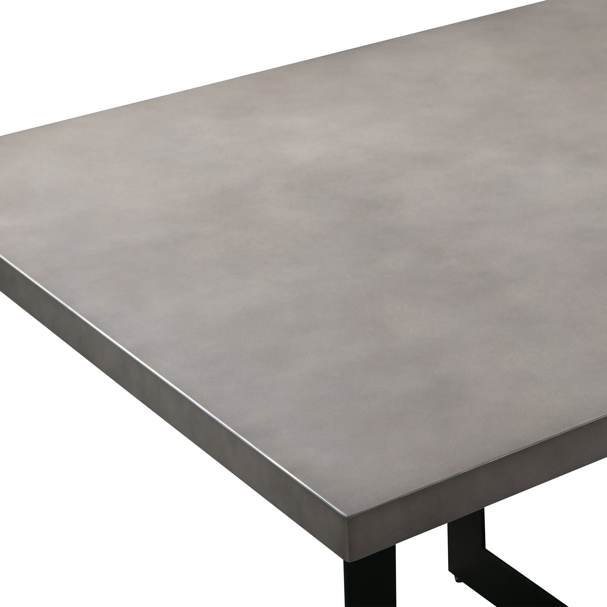 Odet Rectangular 87" Dining Table in Concrete and Black Metal By Armen Living | Dining Tables | Modishstore - 5