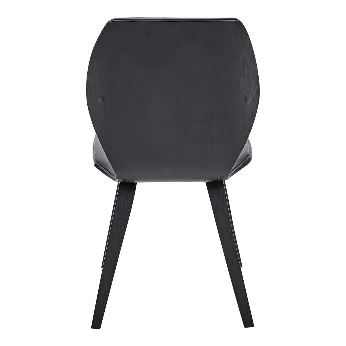 Ontario Gray Faux Leather and Black Wood Dining Chairs - Thumbnail 5