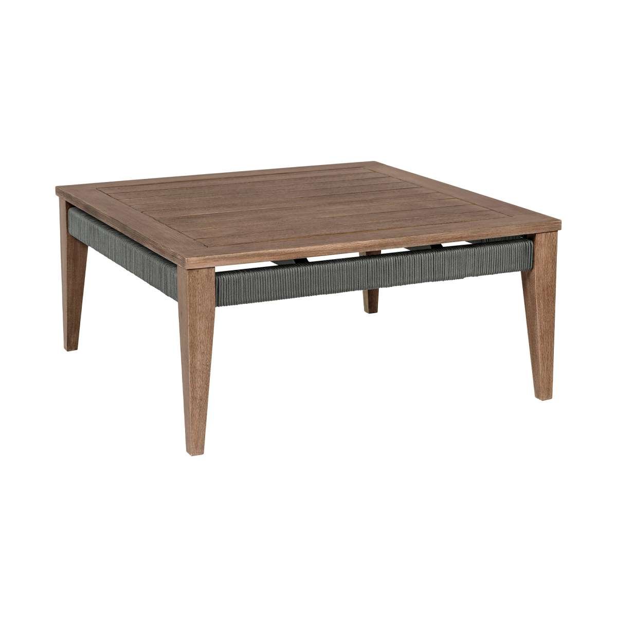 Orbit Square Outdoor Patio Coffee Table in Weathered Eucalyptus Wood By Armen Living | Outdoor Tables | Modishstore - 3