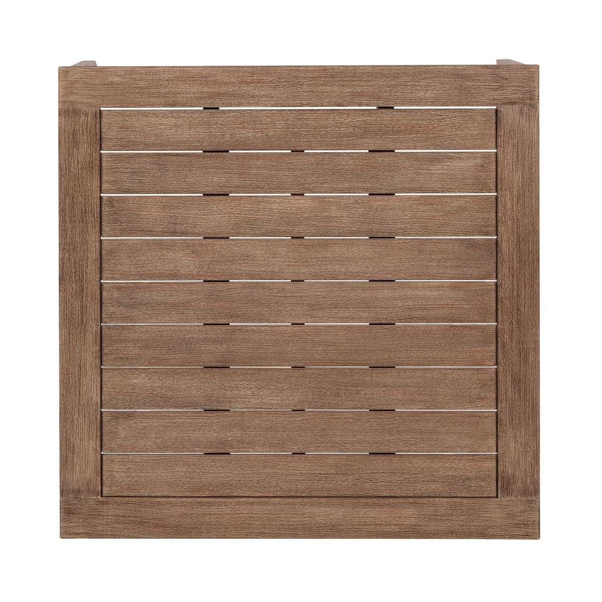 Orbit Square Outdoor Patio Coffee Table in Weathered Eucalyptus Wood By Armen Living | Outdoor Tables | Modishstore - 4