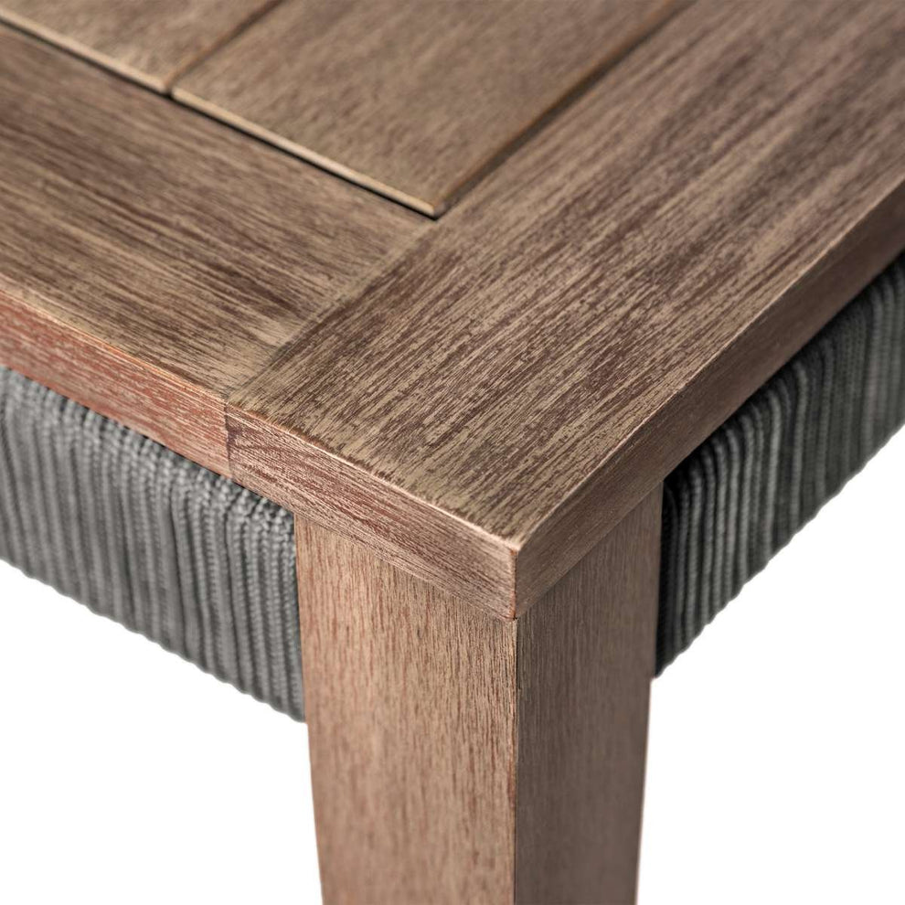 Orbit Square Outdoor Patio Coffee Table in Weathered Eucalyptus Wood By Armen Living | Outdoor Tables | Modishstore - 5