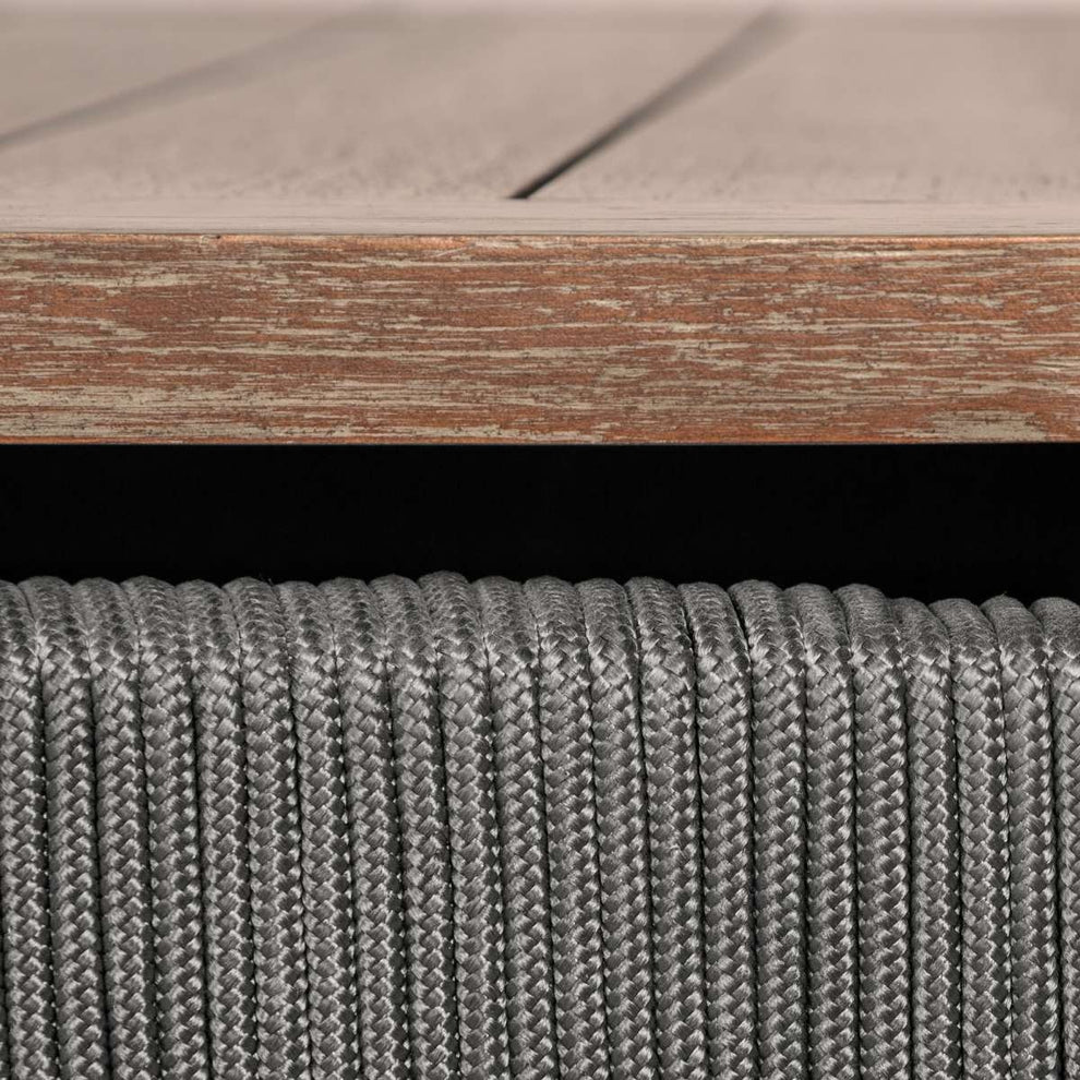 Orbit Square Outdoor Patio Coffee Table in Weathered Eucalyptus Wood By Armen Living | Outdoor Tables | Modishstore - 6