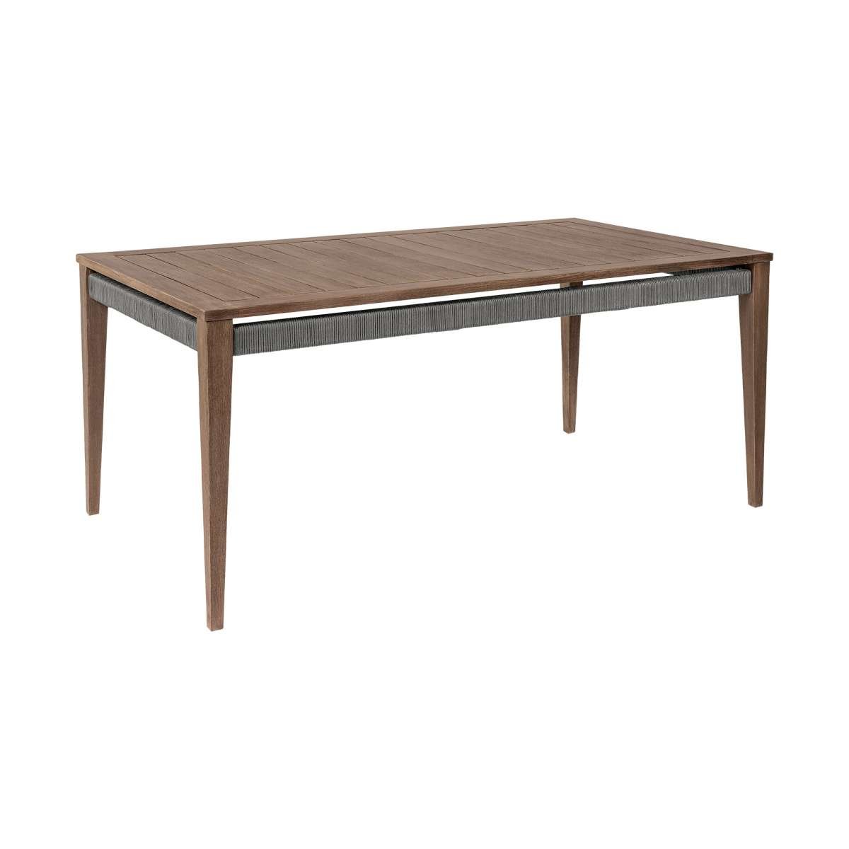 Orbit Outdoor Patio Dining Table in Weathered Eucalyptus Wood By Armen Living | Outdoor Tables | Modishstore - 3