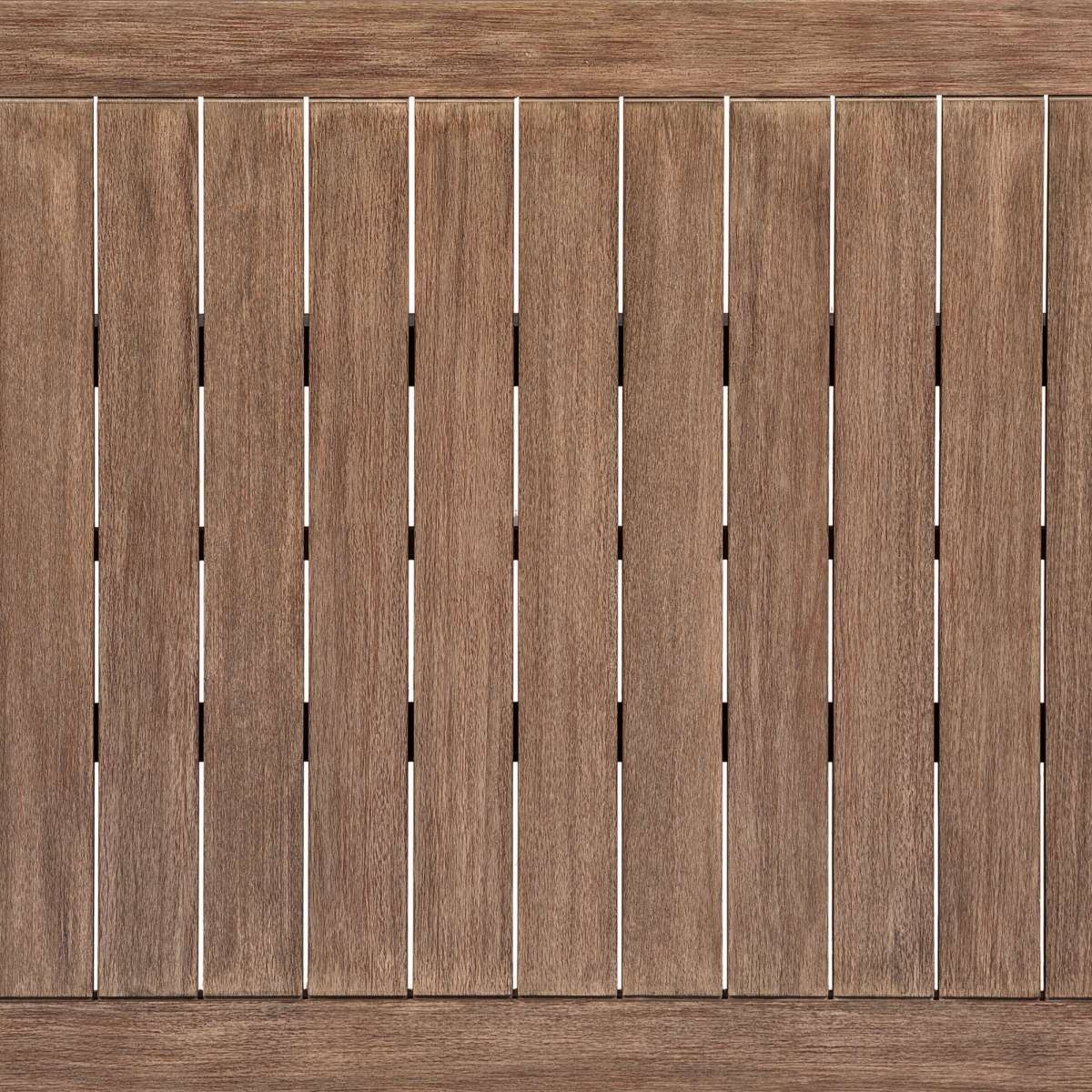 Orbit Outdoor Patio Dining Table in Weathered Eucalyptus Wood By Armen Living | Outdoor Tables | Modishstore - 6