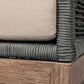 Orbit Outdoor Patio Sofa in Weathered Eucalyptus Wood with Gray Rope and Taupe Olefin Cushions By Armen Living | Outdoor Sofas, Loveseats & Sectionals | Modishstore - 7