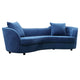 Palisade Contemporary Sofa in Blue Velvet with Brown Wood Legs By Armen Living | Sofas |  Modishstore  - 2