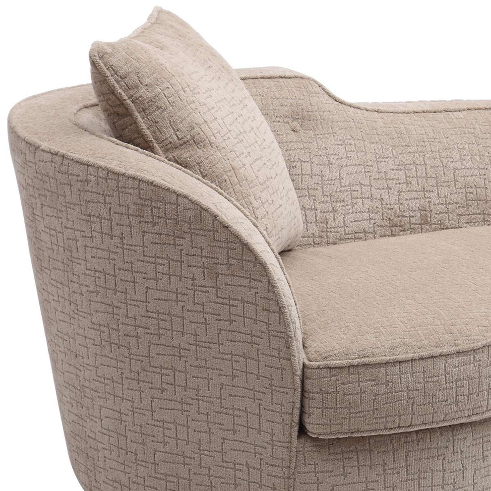 Palisade Transitional Sofa in Sand Fabric with Brown Legs By Armen Living | Sofas |  Modishstore  - 4