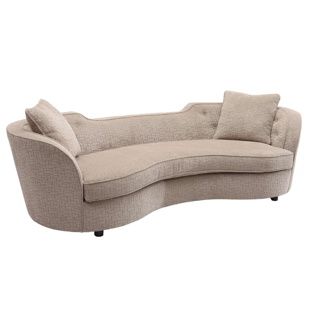 Palisade Transitional Sofa in Sand Fabric with Brown Legs By Armen Living | Sofas |  Modishstore  - 2