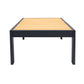 Palau Outdoor Coffee Table in Dark Grey with Natural Teak Wood Top By Armen Living | Outdoor Tables |  Modishstore  - 3