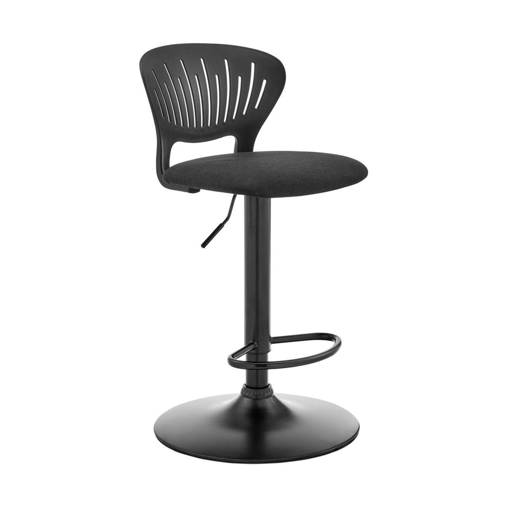 Padua Adjustable Black Upholstery Swivel Stool By Armen Living | Bar Stools |  Modishstore  - 2