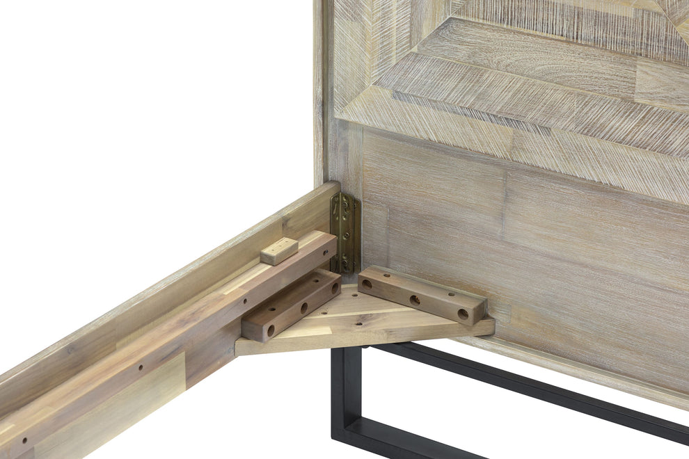 Peridot Queen Platform Bed Frame in Natural Acacia Wood By Armen Living | Beds | Modishstore - 7