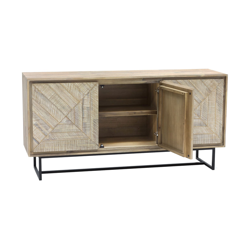 Peridot Sideboard Buffet in Natural Acacia Wood By Armen Living | Sideboards | Modishstore - 4