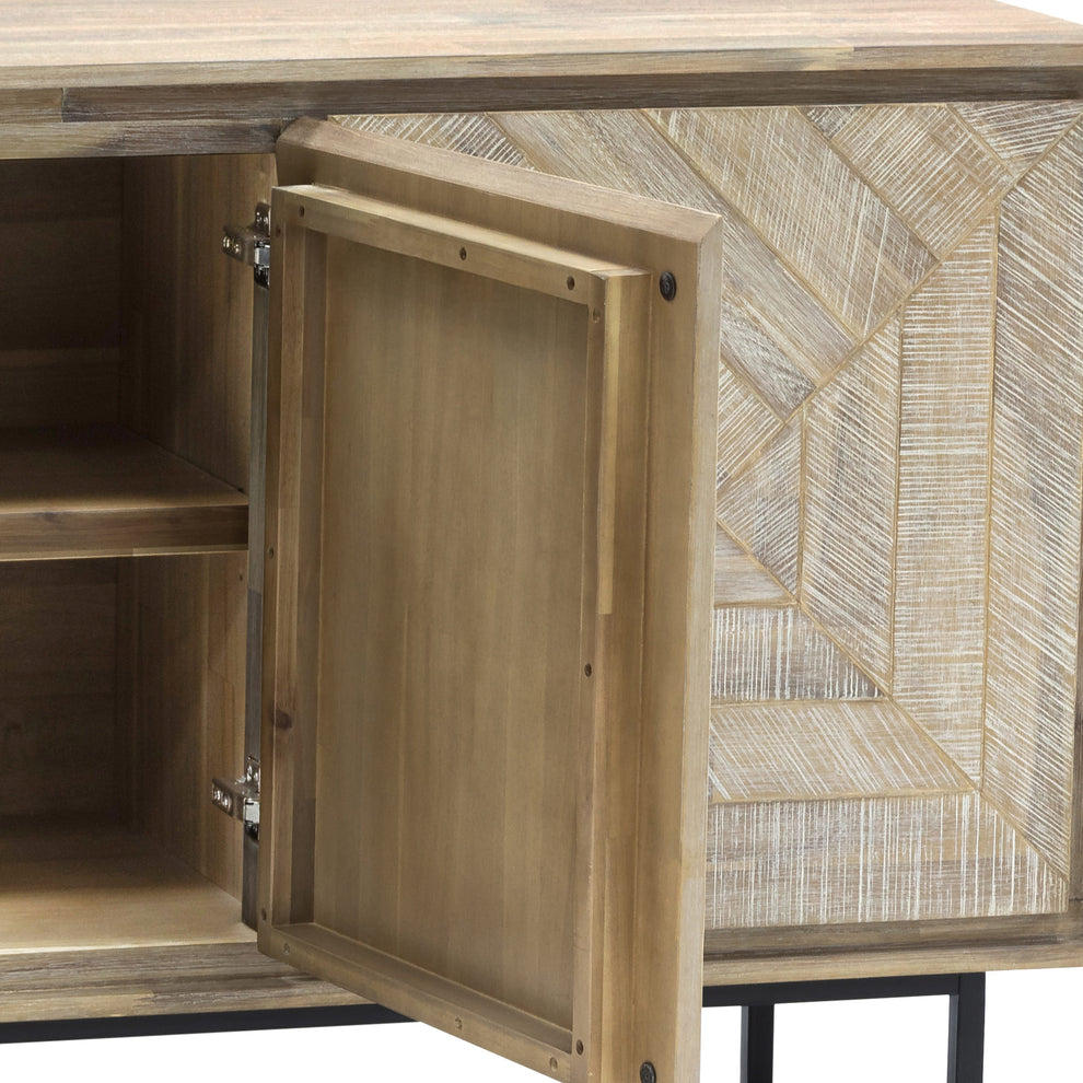 Peridot Sideboard Buffet in Natural Acacia Wood By Armen Living | Sideboards | Modishstore - 5