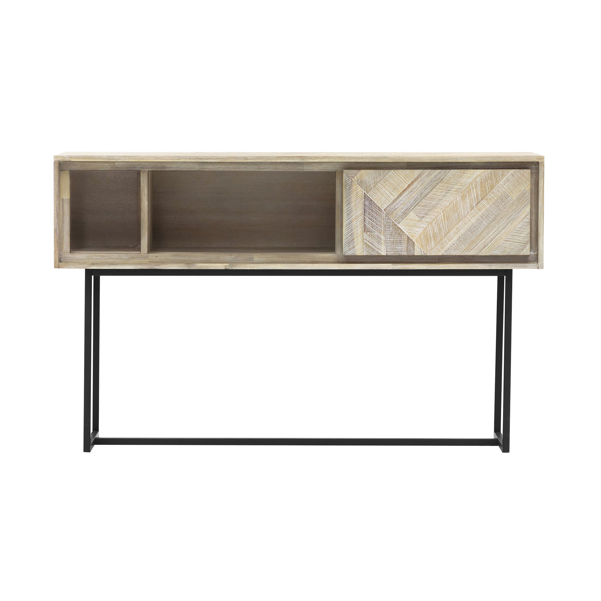 Peridot 1 Drawer Console Table in Natural Acacia Wood By Armen Living | Console Tables | Modishstore - 2
