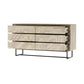 Peridot 6 Drawer Dresser in Natural Acacia Wood By Armen Living | Dressers | Modishstore - 6